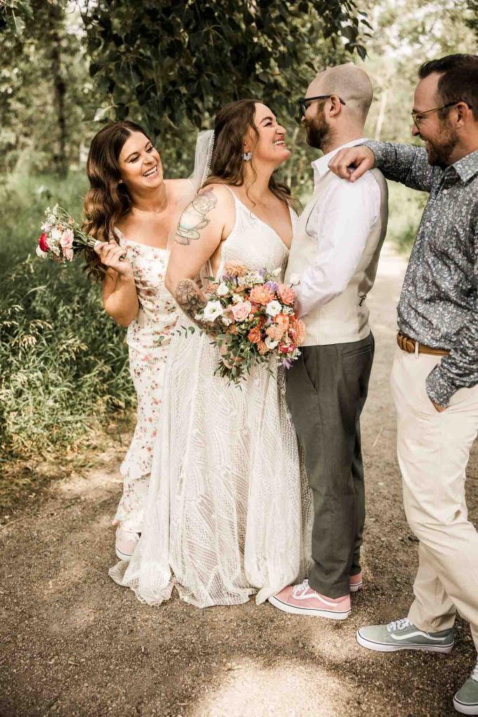 Calgary wedding photographer, wedding at the Nash in Inglewwod, Off cut bar, candid, warm and vibrant micro wedding in a restaurant by Valerie Richer Photography