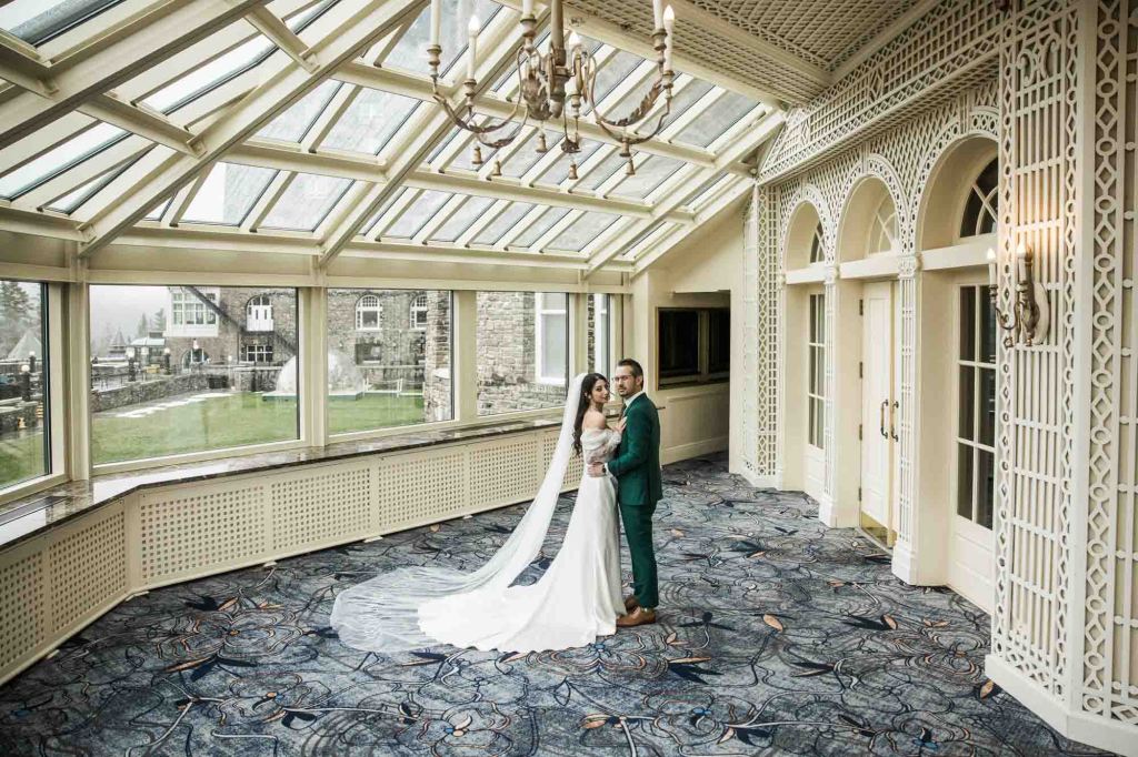 Calgary, Banff, Canmore, wedding photographer, documentary and editorial style wedding photography, intimate, micro, Banff Springs Hotel, Ivor Petrak Room