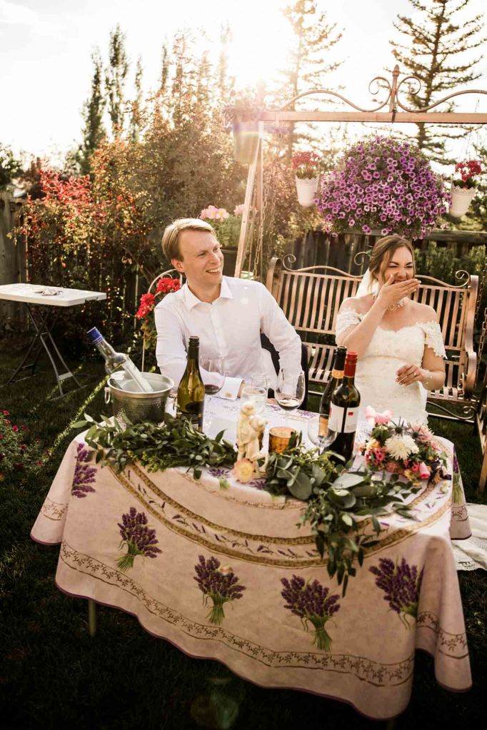 Calgary, Banff, Canmore wedding photographer, intimate, documentary style wedding, editorial, backyard