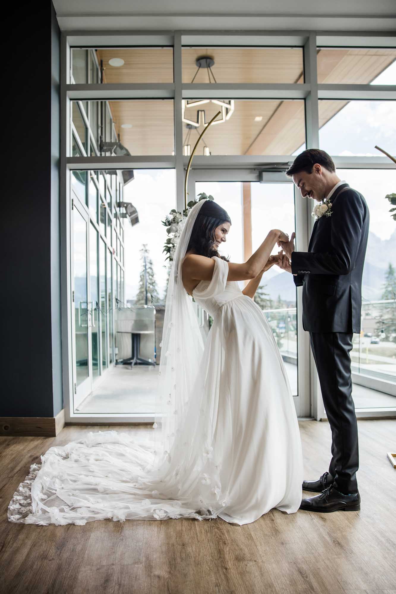Calgary, Canmore, Banff wedding photographer, micro, intimate, documentary style wedding at the Sensory in Canmore
