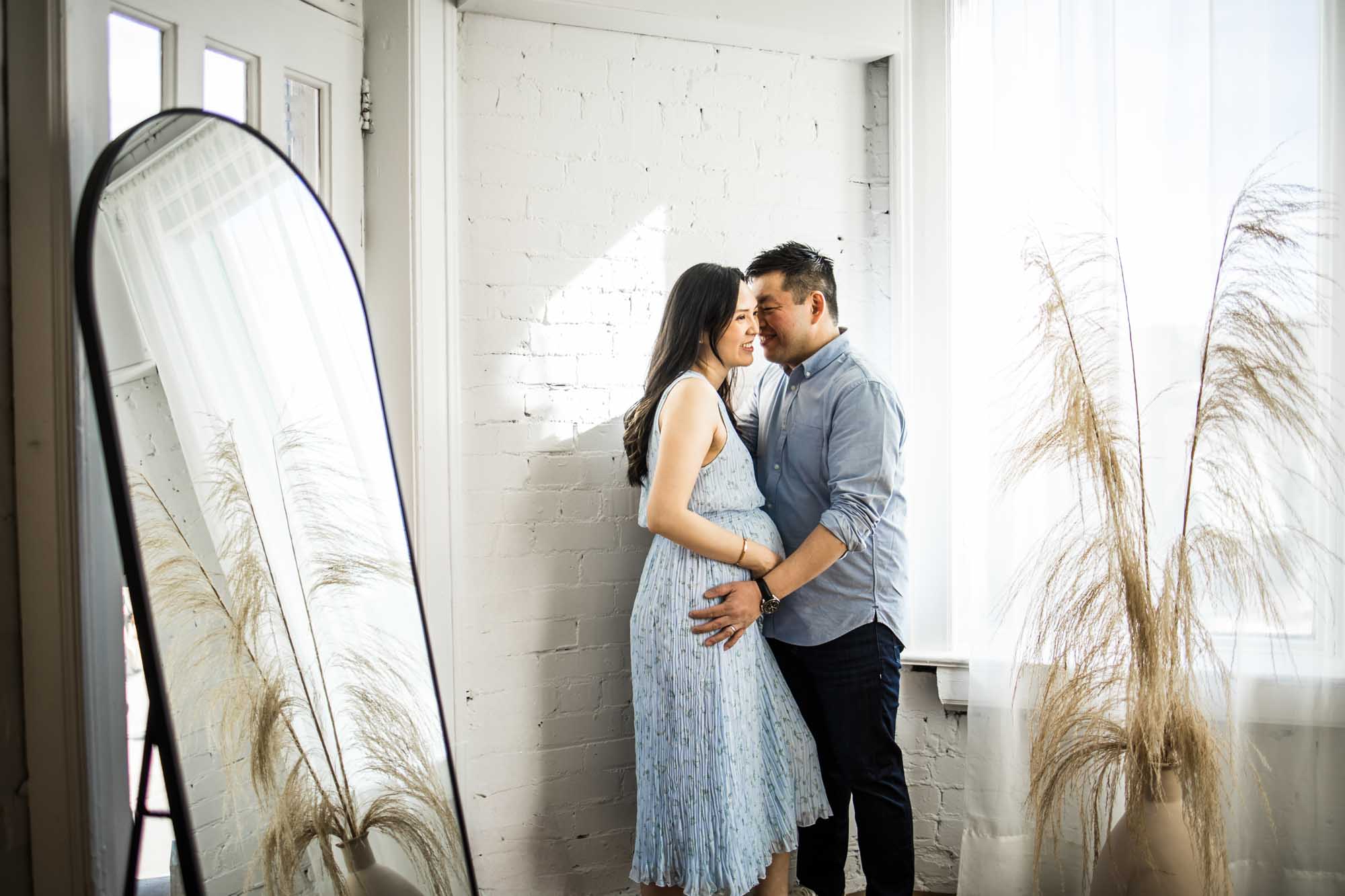 Calgary photographer, maternity and newborn photoshoot, storytelling, candid, studio session, creative, editorial and vintage