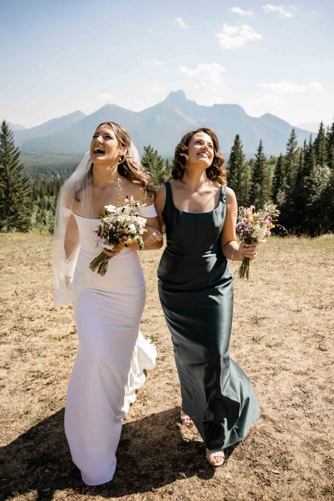 Calgary, Banff, Canmore, Kananaskis Country engagement and wedding photographer, couple on their wedding day at the Pomeroy Kananaskis Lodge, photoshoot in the mountains, storytelling, candid, warm, editorial photography