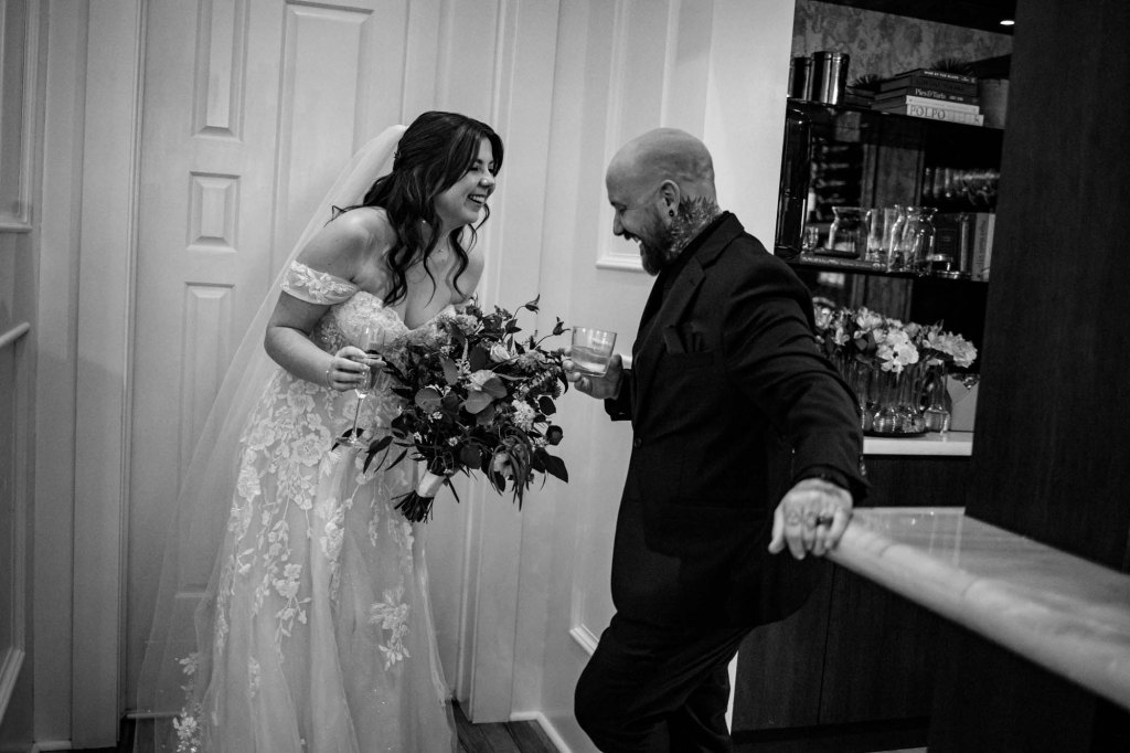 Calgary wedding photographer, bride and groom on their wedding day at Flores and Pine in Bearspaw Alberta, storytelling, candid, warm, editorial wedding photography