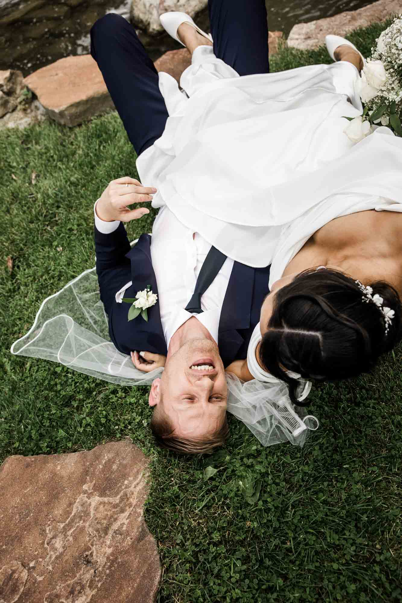 Calgary wedding photographer, wedding photography at the Lake House restaurant after a church ceremony and bridal portraits at Lake Bonavista. Photos captured in a candid, storytelling, documentary style