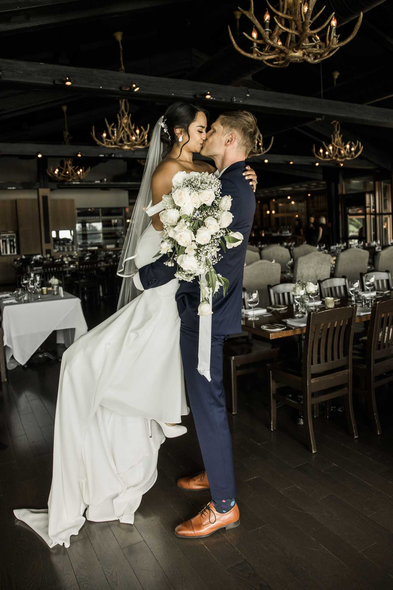 Calgary wedding photographer, wedding photography at the Lake House restaurant after a church ceremony and bridal portraits at Lake Bonavista. Photos captured in a candid, storytelling, documentary style