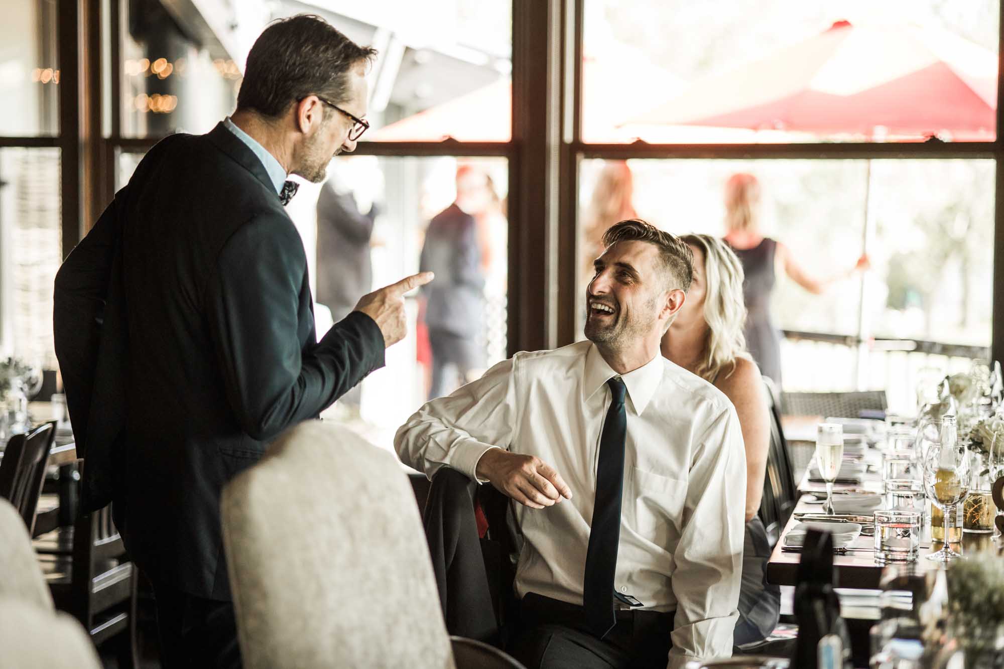 Calgary wedding photographer, wedding photography at the Lake House restaurant after a church ceremony and bridal portraits at Lake Bonavista. Photos captured in a candid, storytelling, documentary style