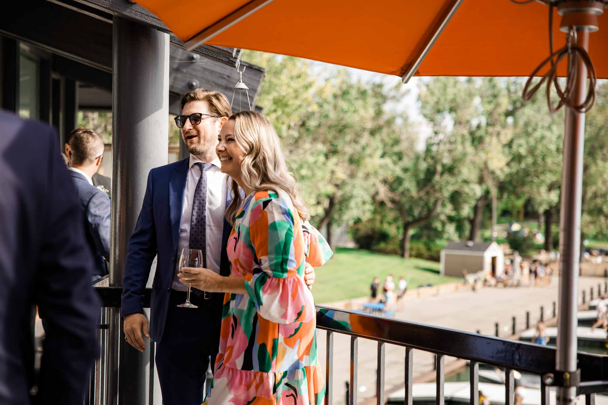 Calgary wedding photographer, wedding photography at the Lake House restaurant after a church ceremony and bridal portraits at Lake Bonavista. Photos captured in a candid, storytelling, documentary style