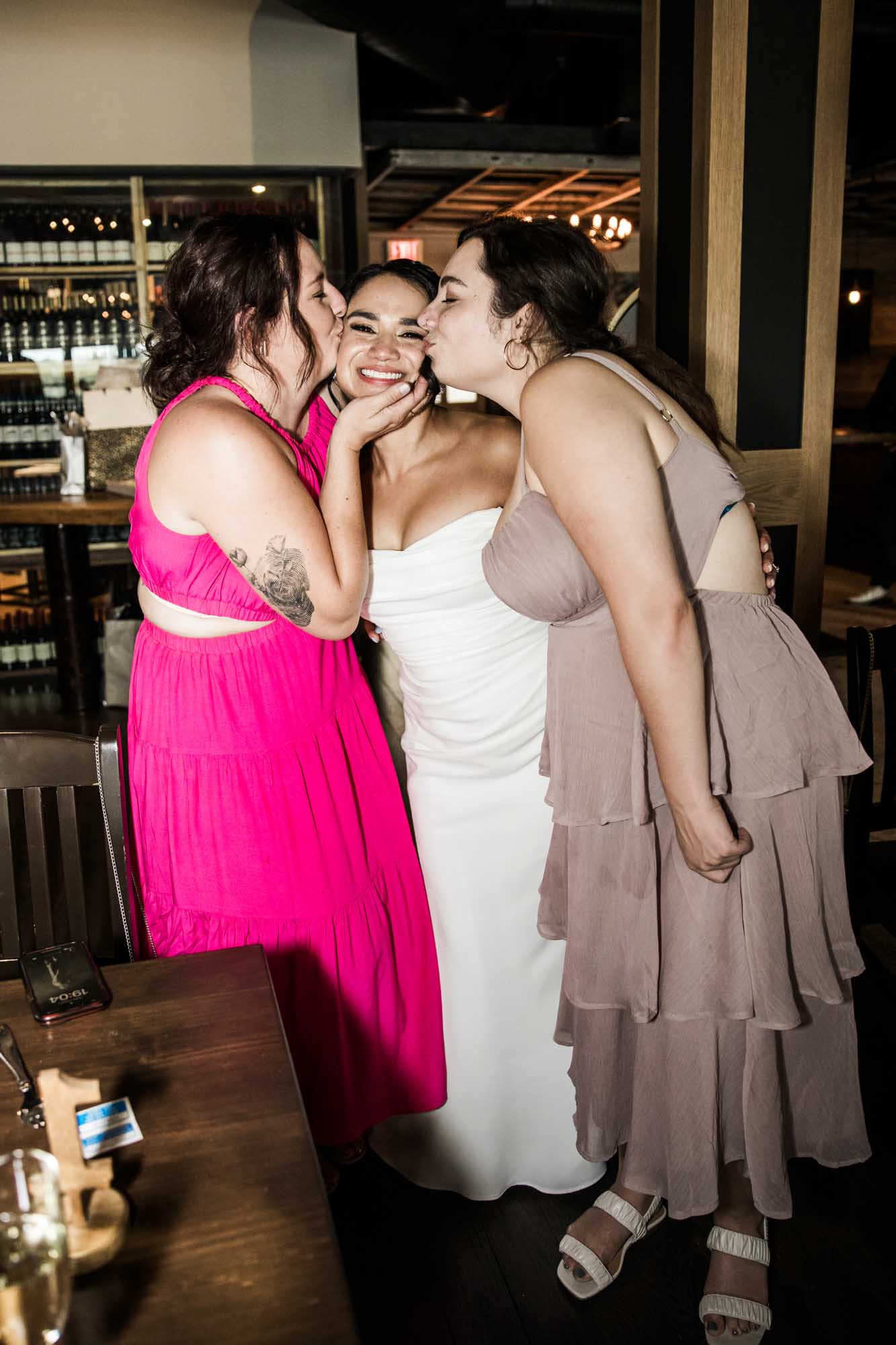 Calgary wedding photographer, wedding photography at the Lake House restaurant after a church ceremony and bridal portraits at Lake Bonavista. Photos captured in a candid, storytelling, documentary style