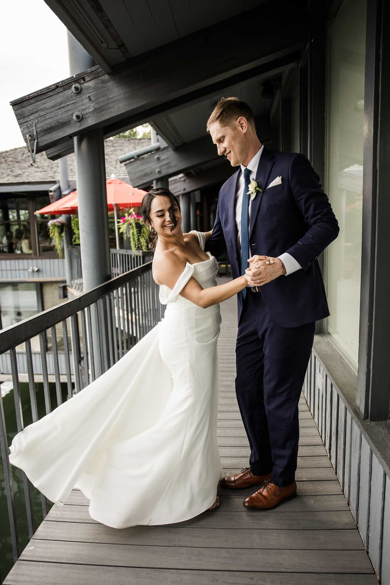 Calgary wedding photographer, wedding photography at the Lake House restaurant after a church ceremony and bridal portraits at Lake Bonavista. Photos captured in a candid, storytelling, documentary style