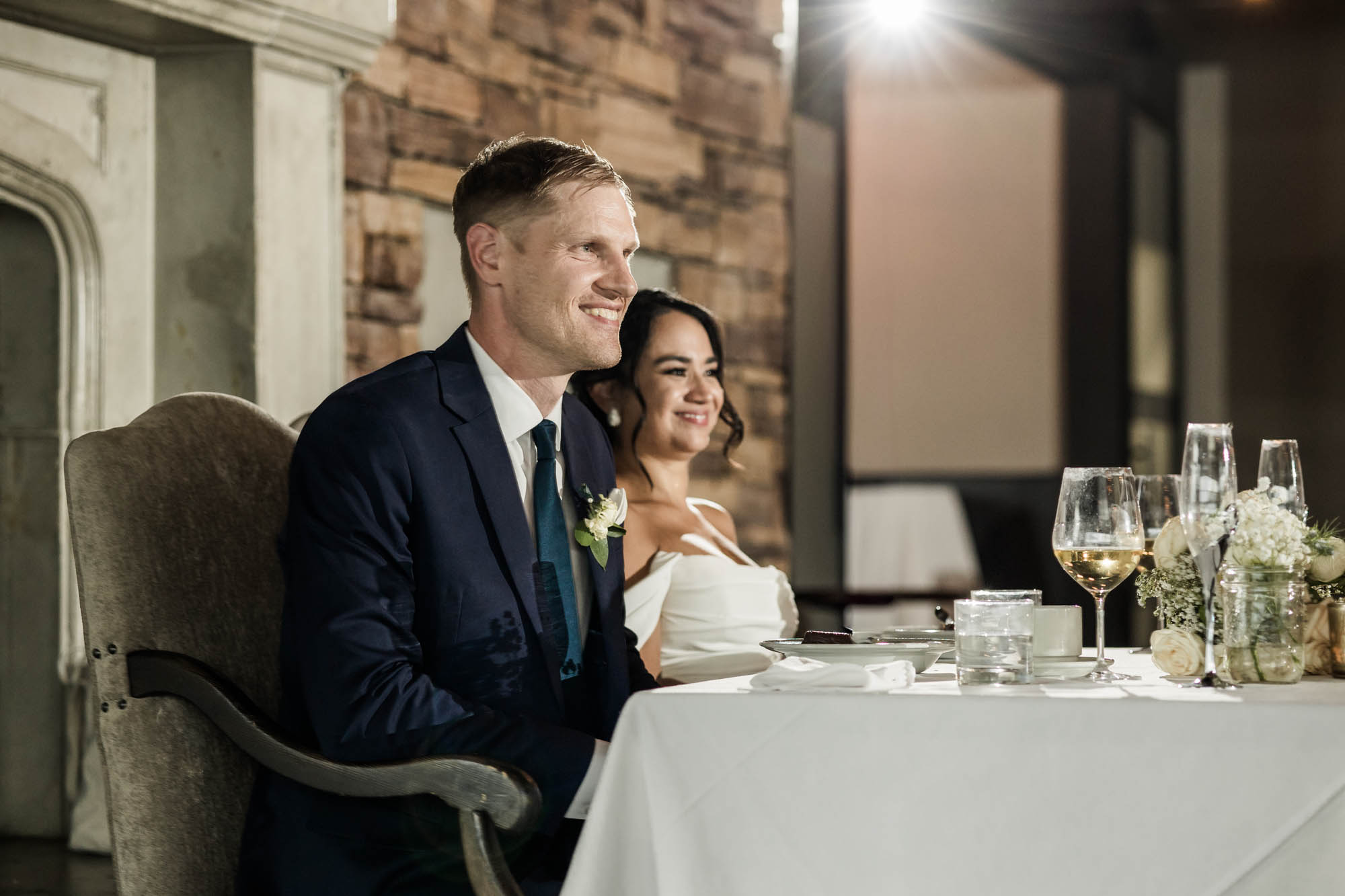 Calgary wedding photographer, wedding photography at the Lake House restaurant after a church ceremony and bridal portraits at Lake Bonavista. Photos captured in a candid, storytelling, documentary style