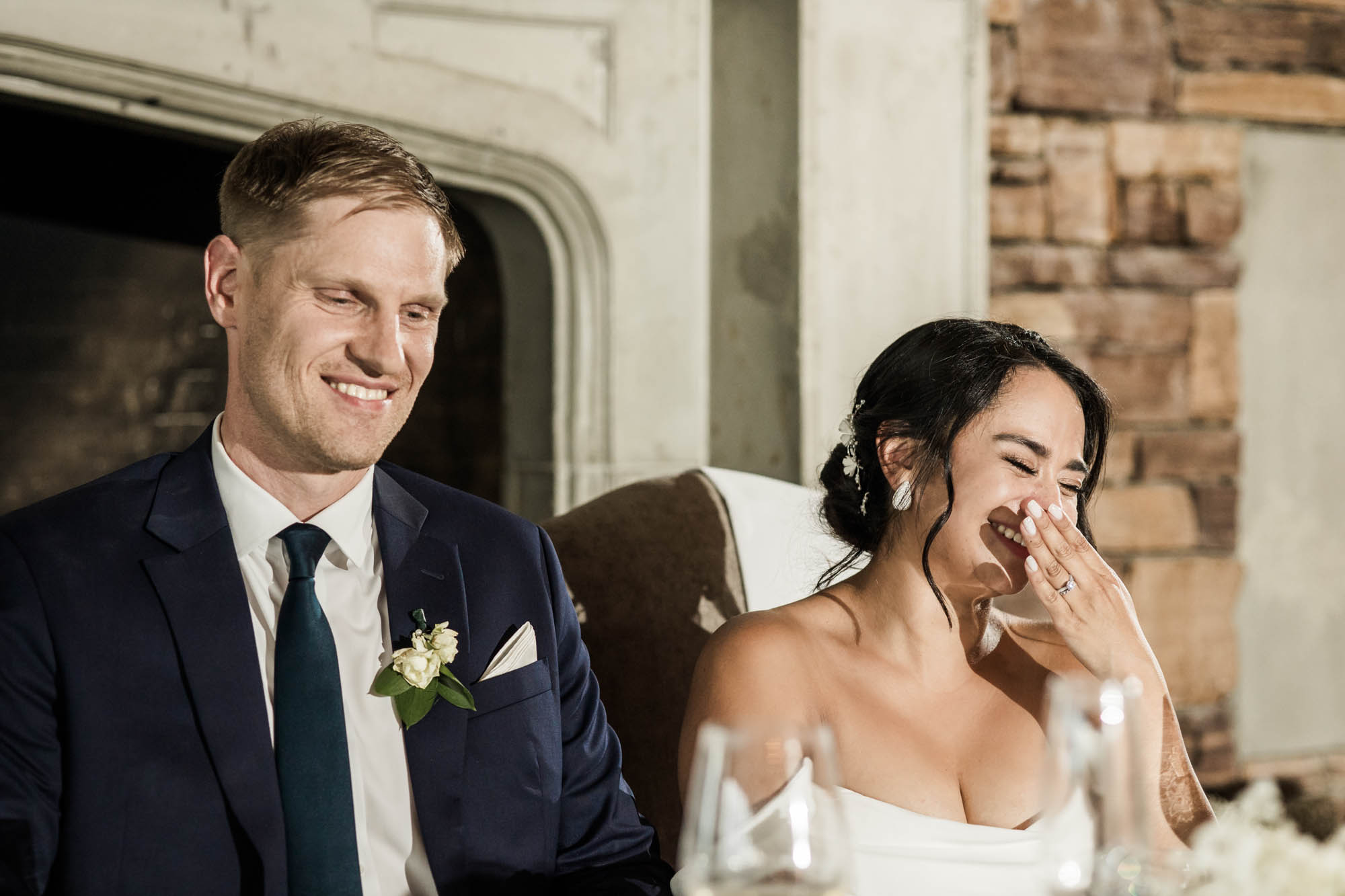 Calgary wedding photographer, wedding photography at the Lake House restaurant after a church ceremony and bridal portraits at Lake Bonavista. Photos captured in a candid, storytelling, documentary style