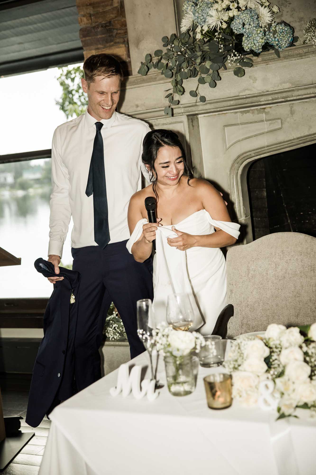 Calgary wedding photographer, wedding photography at the Lake House restaurant after a church ceremony and bridal portraits at Lake Bonavista. Photos captured in a candid, storytelling, documentary style