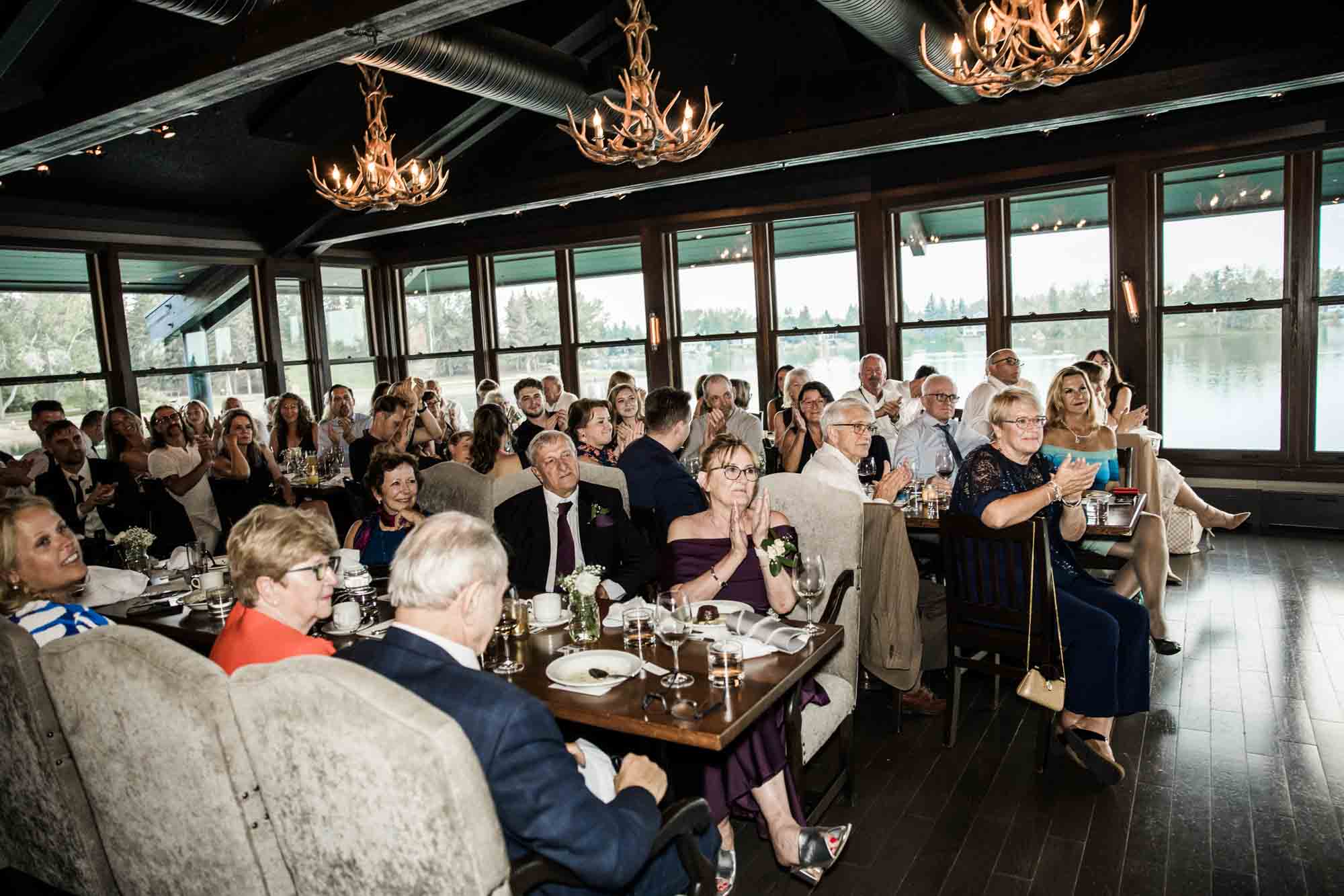 Calgary wedding photographer, wedding photography at the Lake House restaurant after a church ceremony and bridal portraits at Lake Bonavista. Photos captured in a candid, storytelling, documentary style