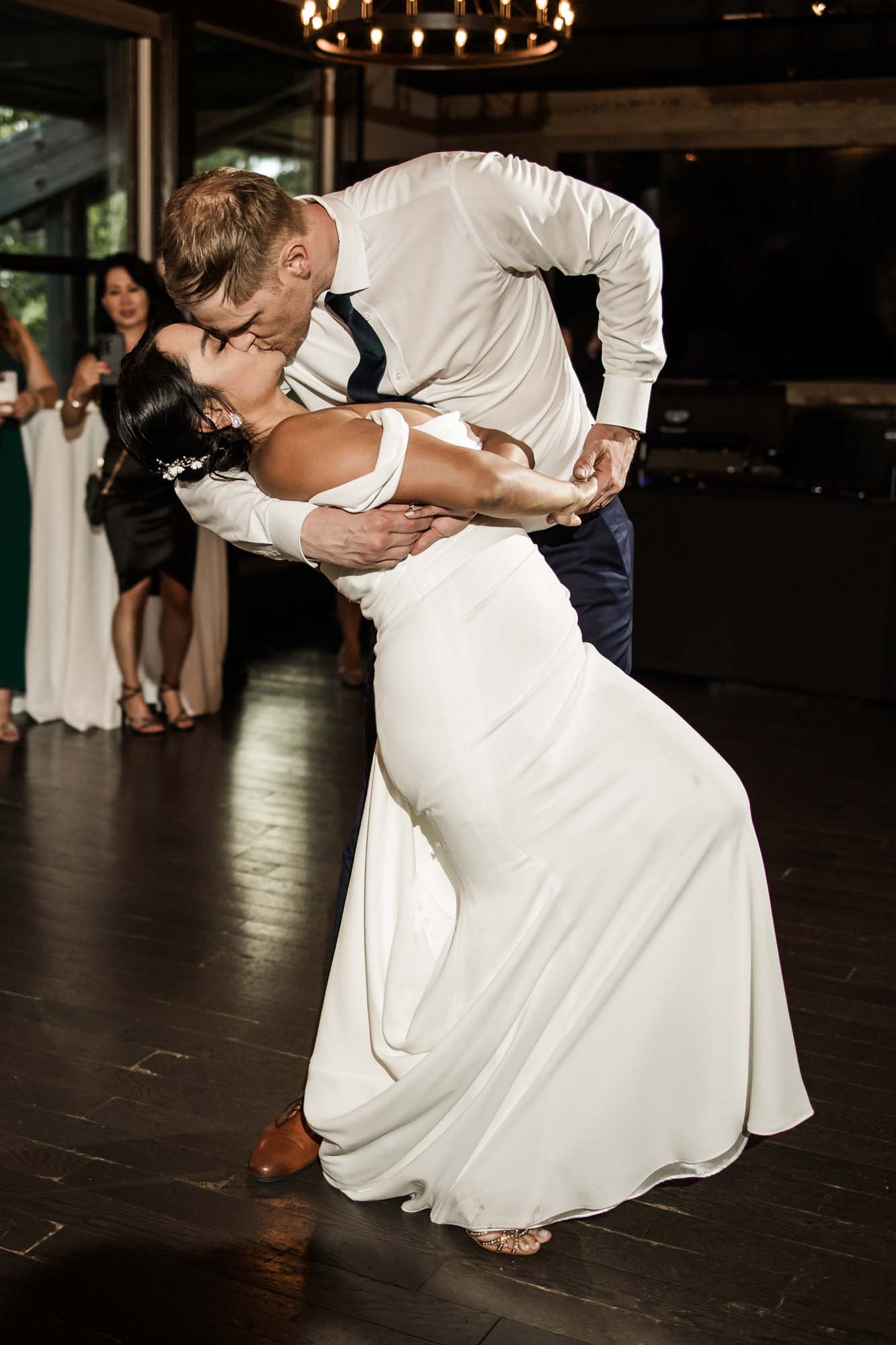 Calgary wedding photographer, wedding photography at the Lake House restaurant after a church ceremony and bridal portraits at Lake Bonavista. Photos captured in a candid, storytelling, documentary style