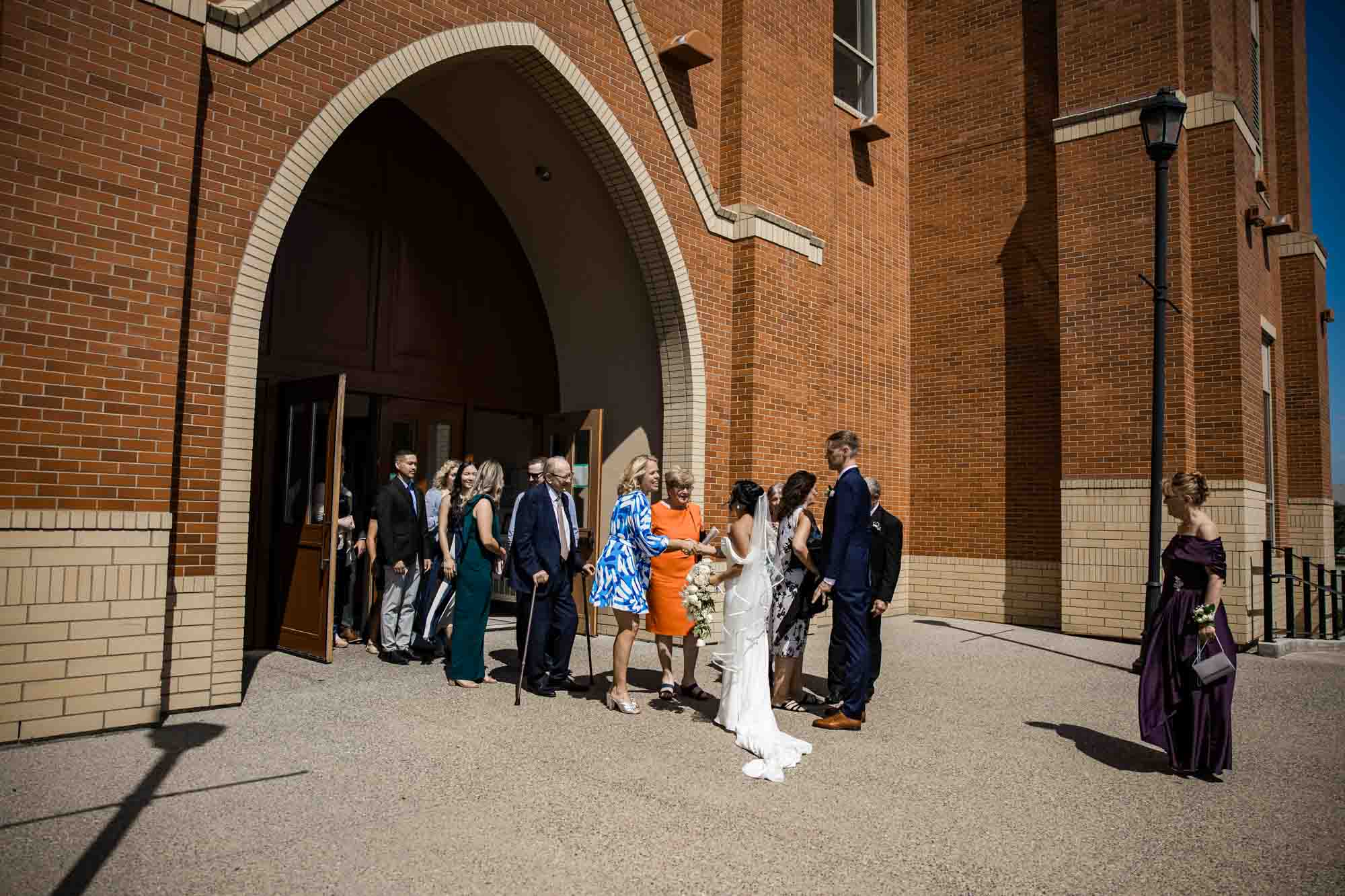Calgary wedding photographer, wedding photography at the Lake House restaurant after a church ceremony and bridal portraits at Lake Bonavista. Photos captured in a candid, storytelling, documentary style