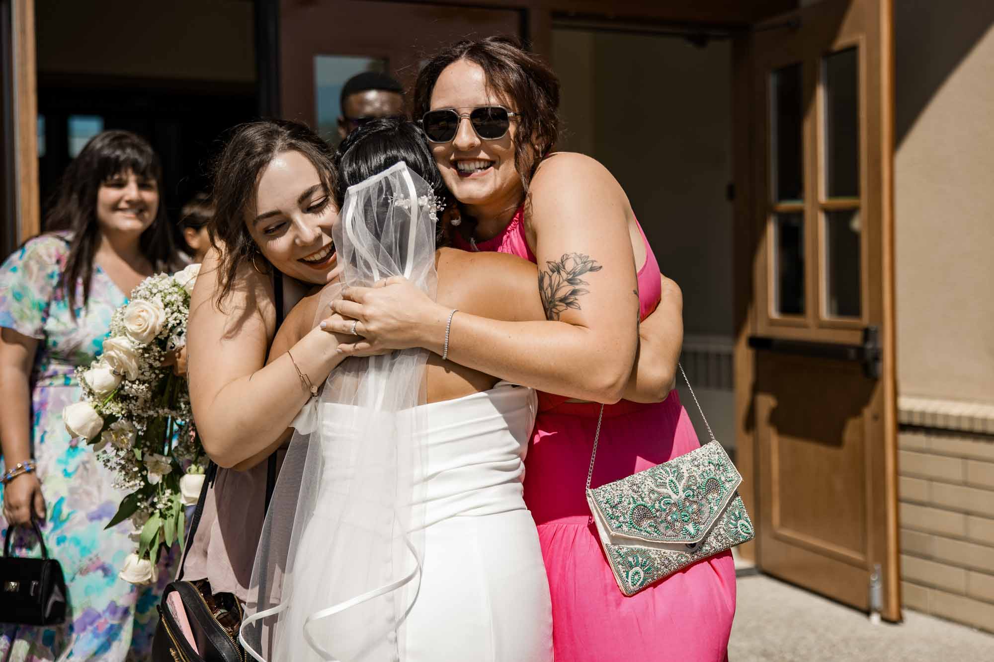 Calgary wedding photographer, wedding photography at the Lake House restaurant after a church ceremony and bridal portraits at Lake Bonavista. Photos captured in a candid, storytelling, documentary style