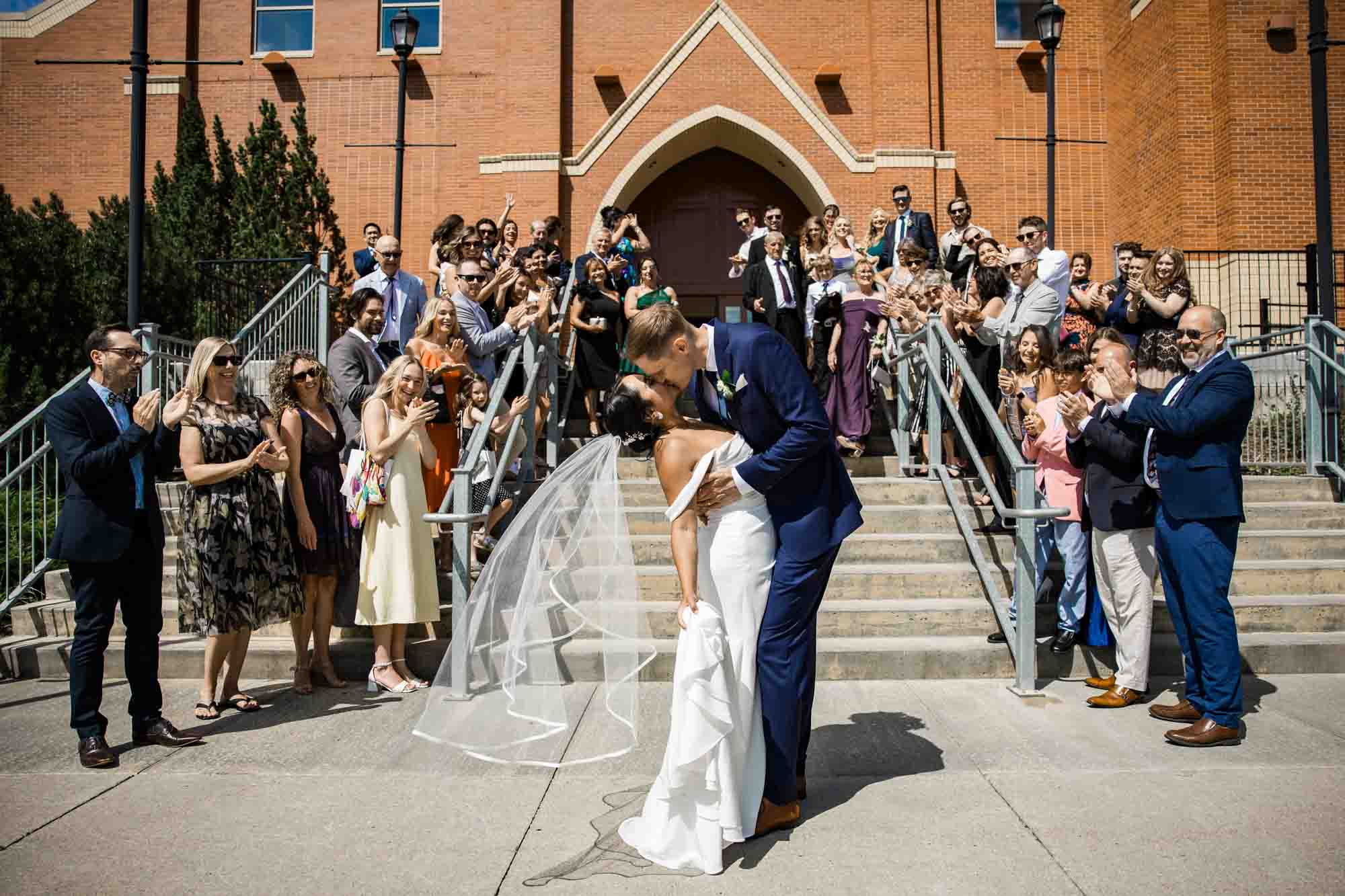 Calgary wedding photographer, wedding photography at the Lake House restaurant after a church ceremony and bridal portraits at Lake Bonavista. Photos captured in a candid, storytelling, documentary style