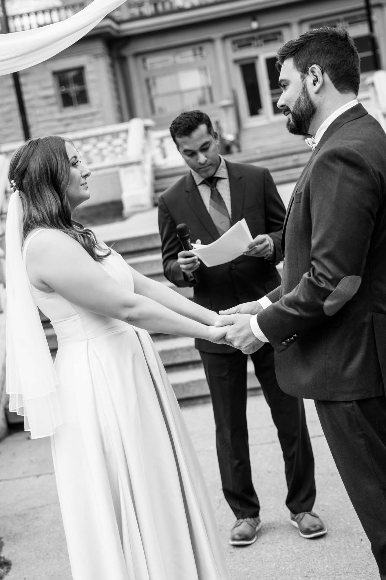 Calgary wedding photographer, couple on their wedding day at Lougheed House, photography in an editorial style with vintage bridal attire and venue