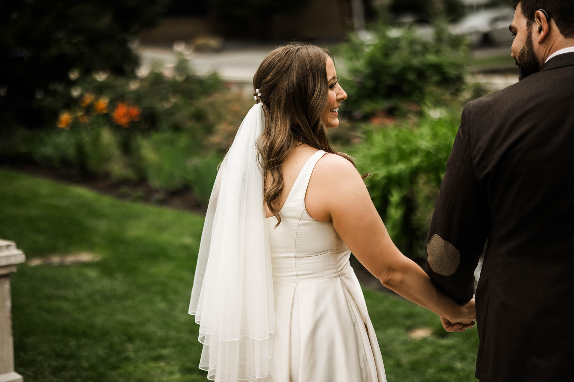 Calgary wedding photographer, couple on their wedding day at Lougheed House, photography in an editorial style with vintage bridal attire and venue