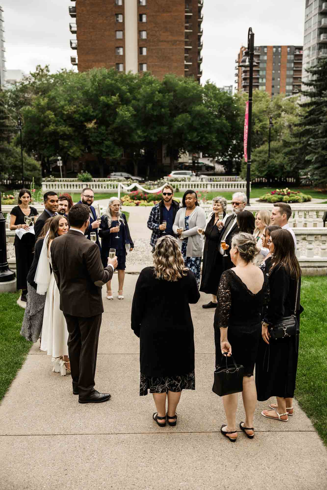 Calgary wedding photographer, couple on their wedding day at Lougheed House, photography in an editorial style with vintage bridal attire and venue