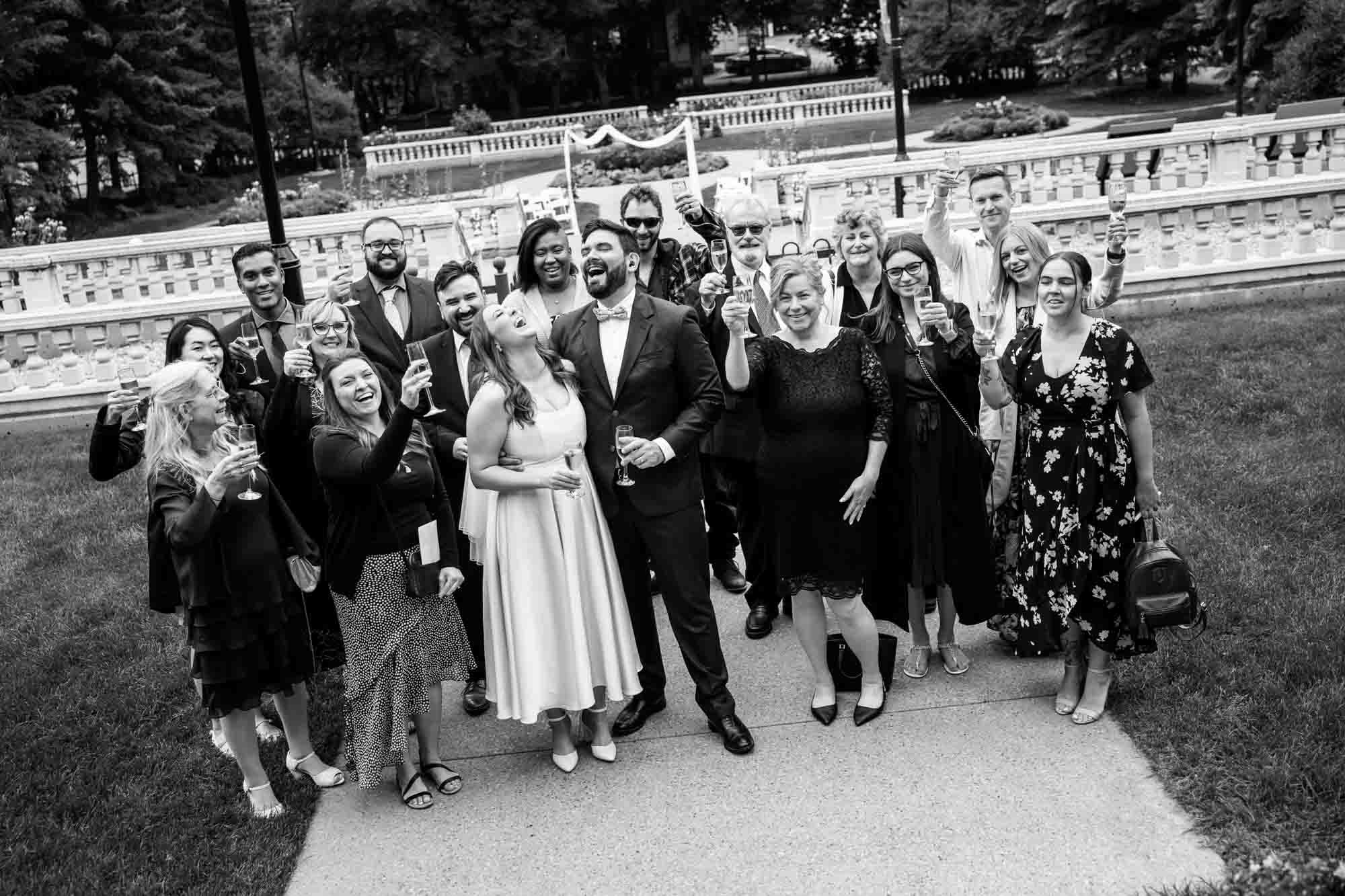 Calgary wedding photographer, couple on their wedding day at Lougheed House, photography in an editorial style with vintage bridal attire and venue