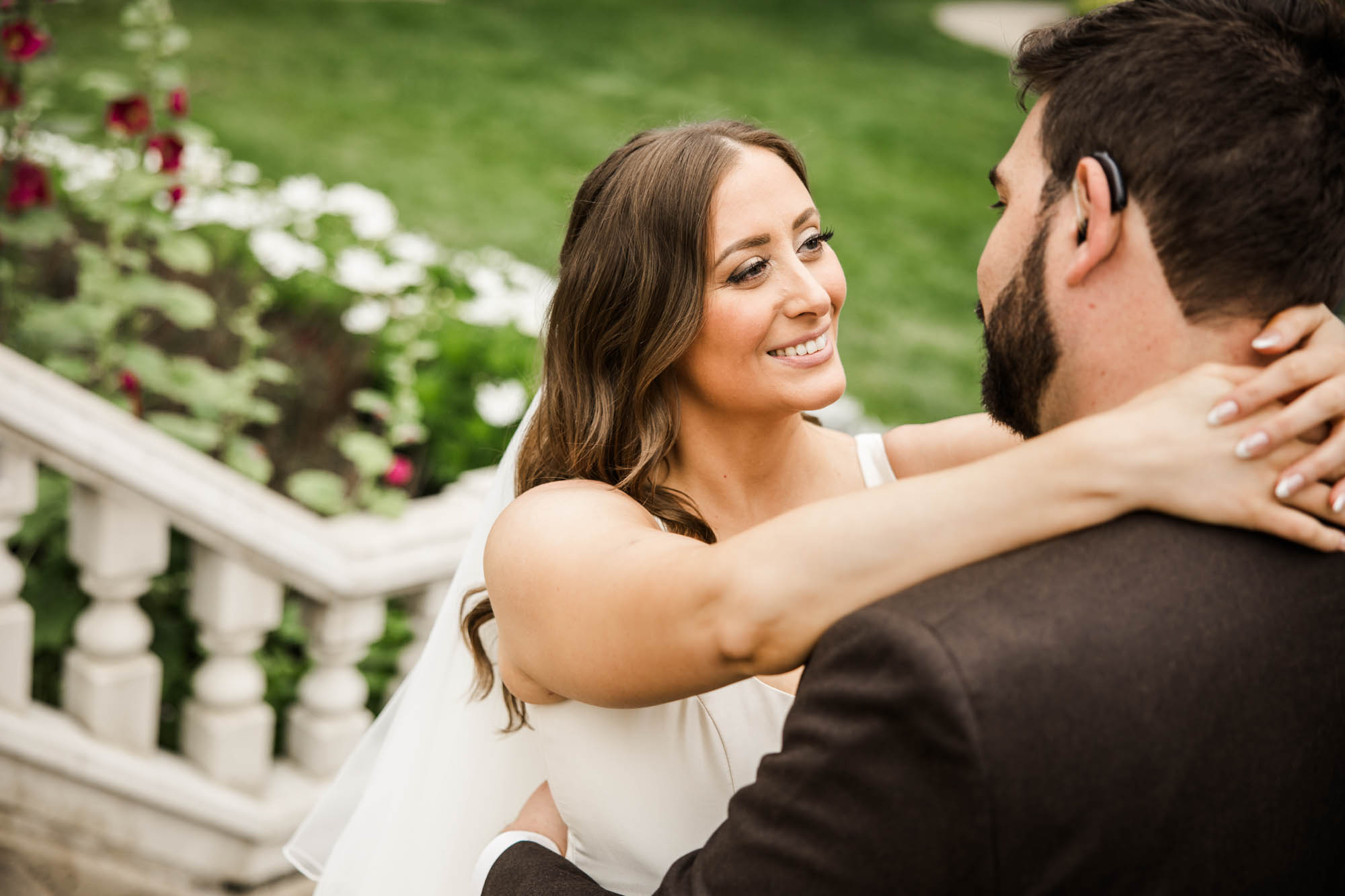 Calgary wedding photographer, couple on their wedding day at Lougheed House, photography in an editorial style with vintage bridal attire and venue