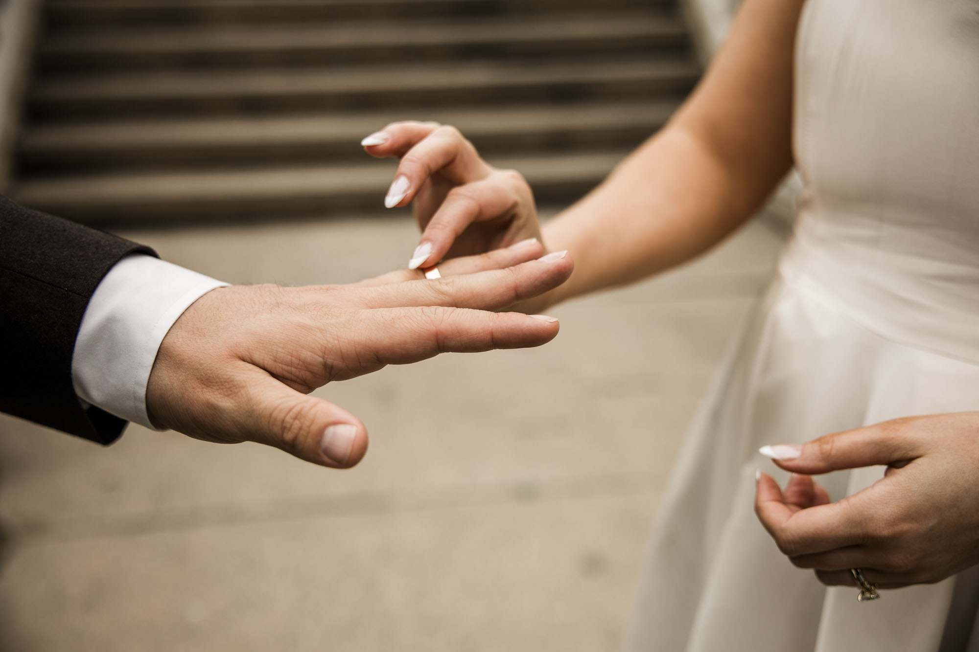 Calgary wedding photographer, couple on their wedding day at Lougheed House, photography in an editorial style with vintage bridal attire and venue