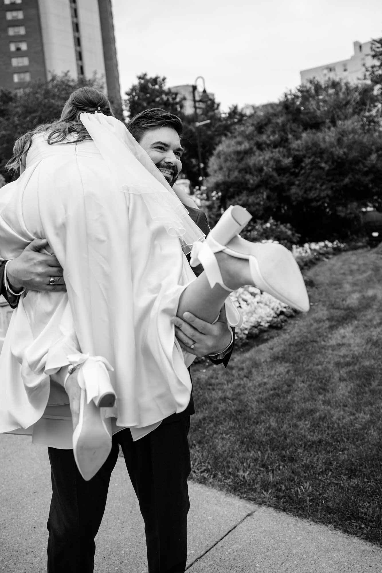 Calgary wedding photographer, couple on their wedding day at Lougheed House, photography in an editorial style with vintage bridal attire and venue