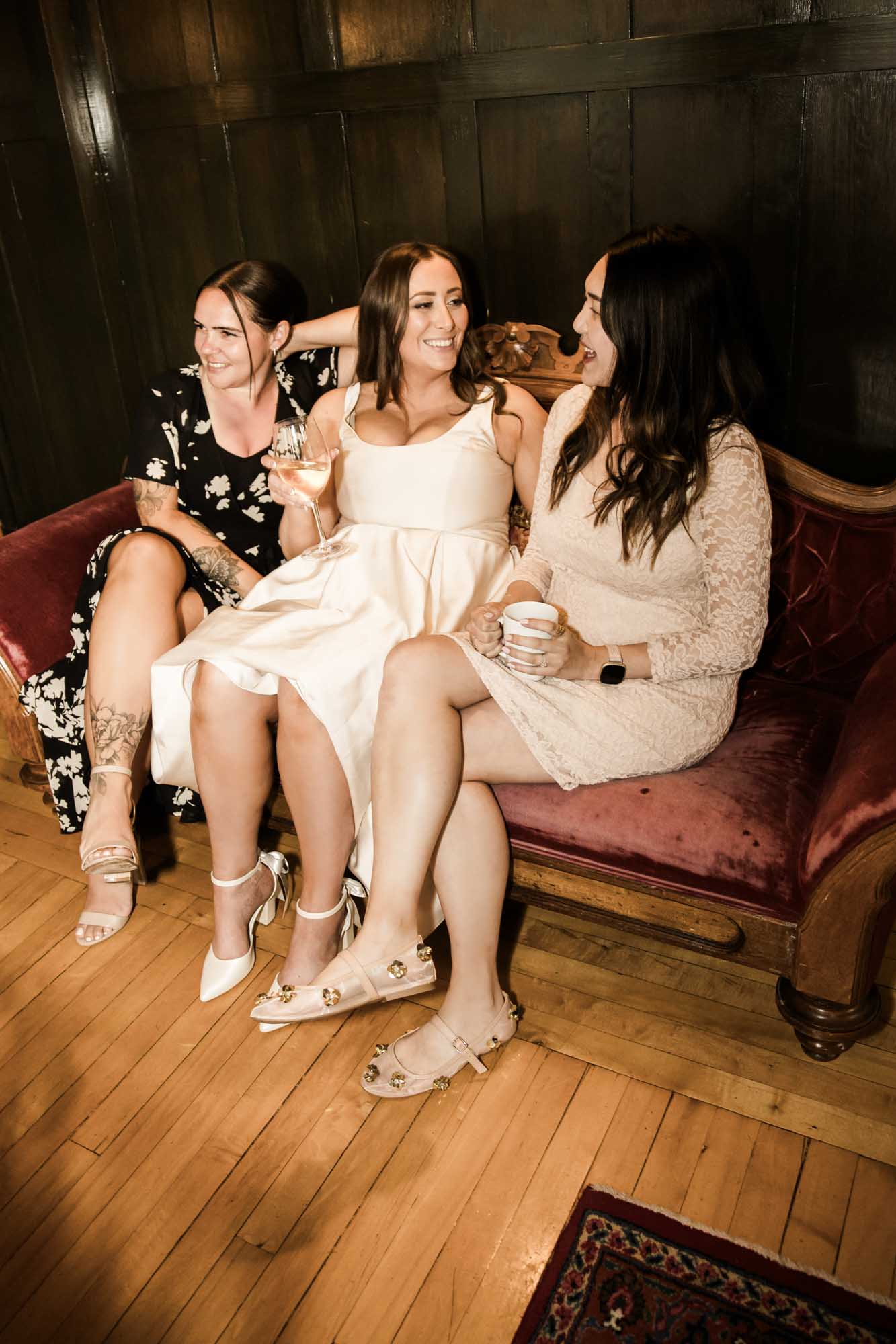 Calgary wedding photographer, couple on their wedding day at Lougheed House, photography in an editorial style with vintage bridal attire and venue