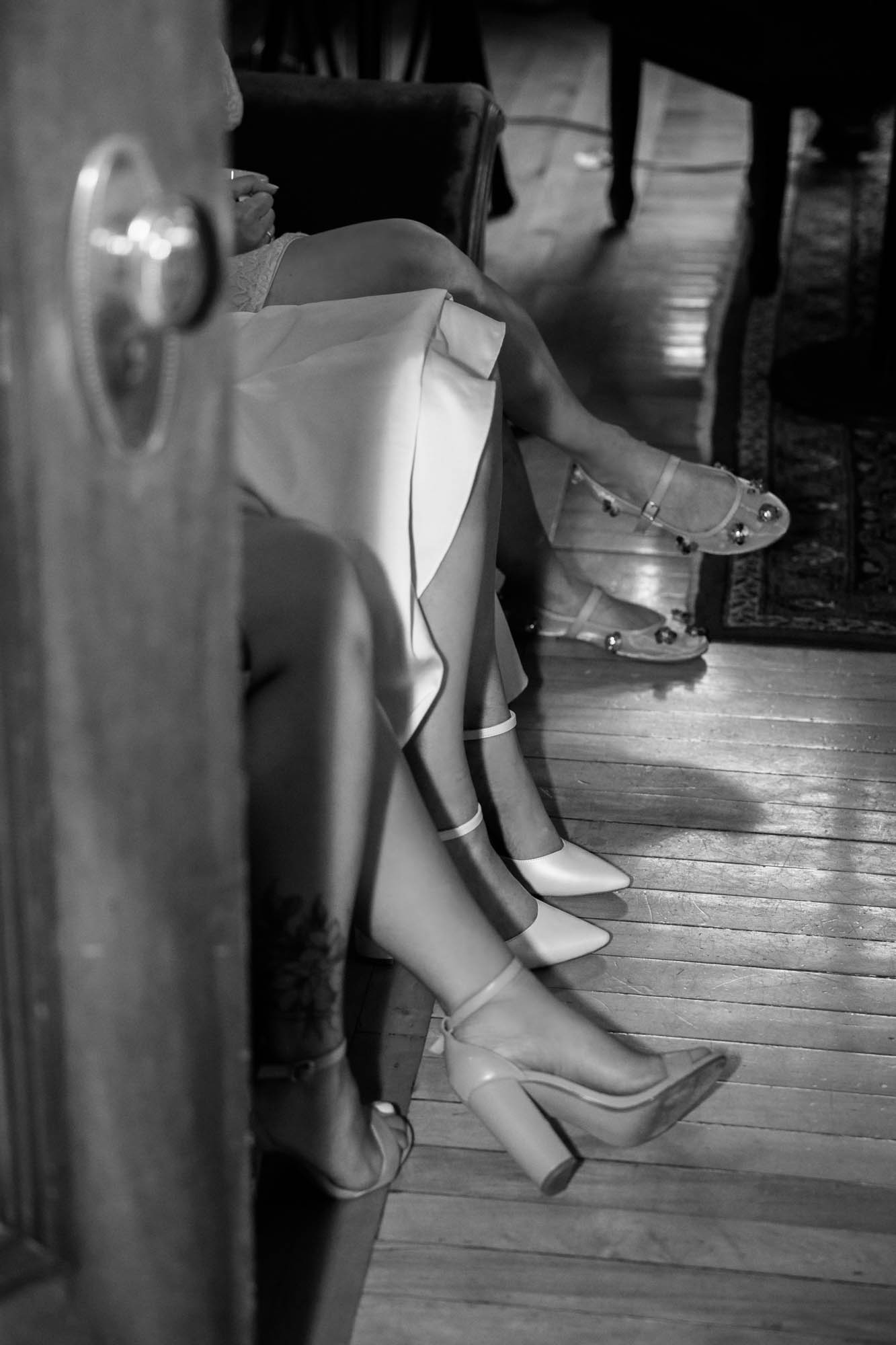 Calgary wedding photographer, couple on their wedding day at Lougheed House, photography in an editorial style with vintage bridal attire and venue