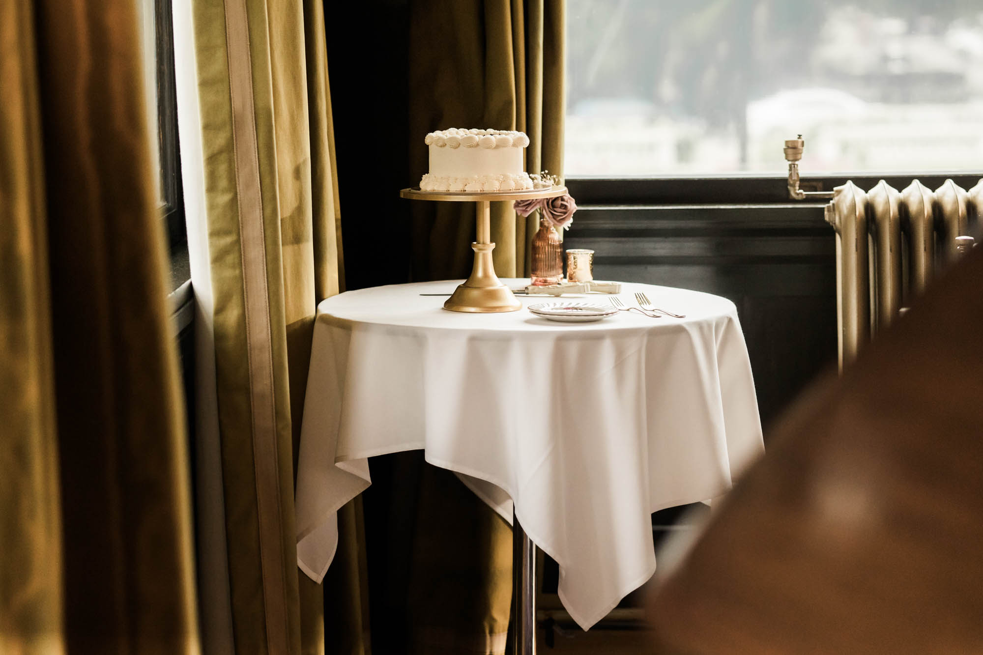 Calgary wedding photographer, couple on their wedding day at Lougheed House, photography in an editorial style with vintage bridal attire and venue