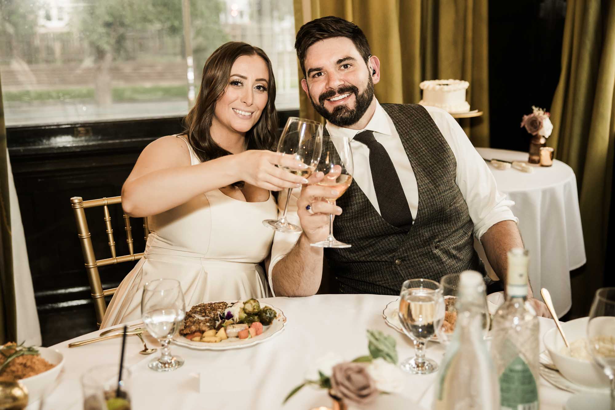 Calgary wedding photographer, couple on their wedding day at Lougheed House, photography in an editorial style with vintage bridal attire and venue