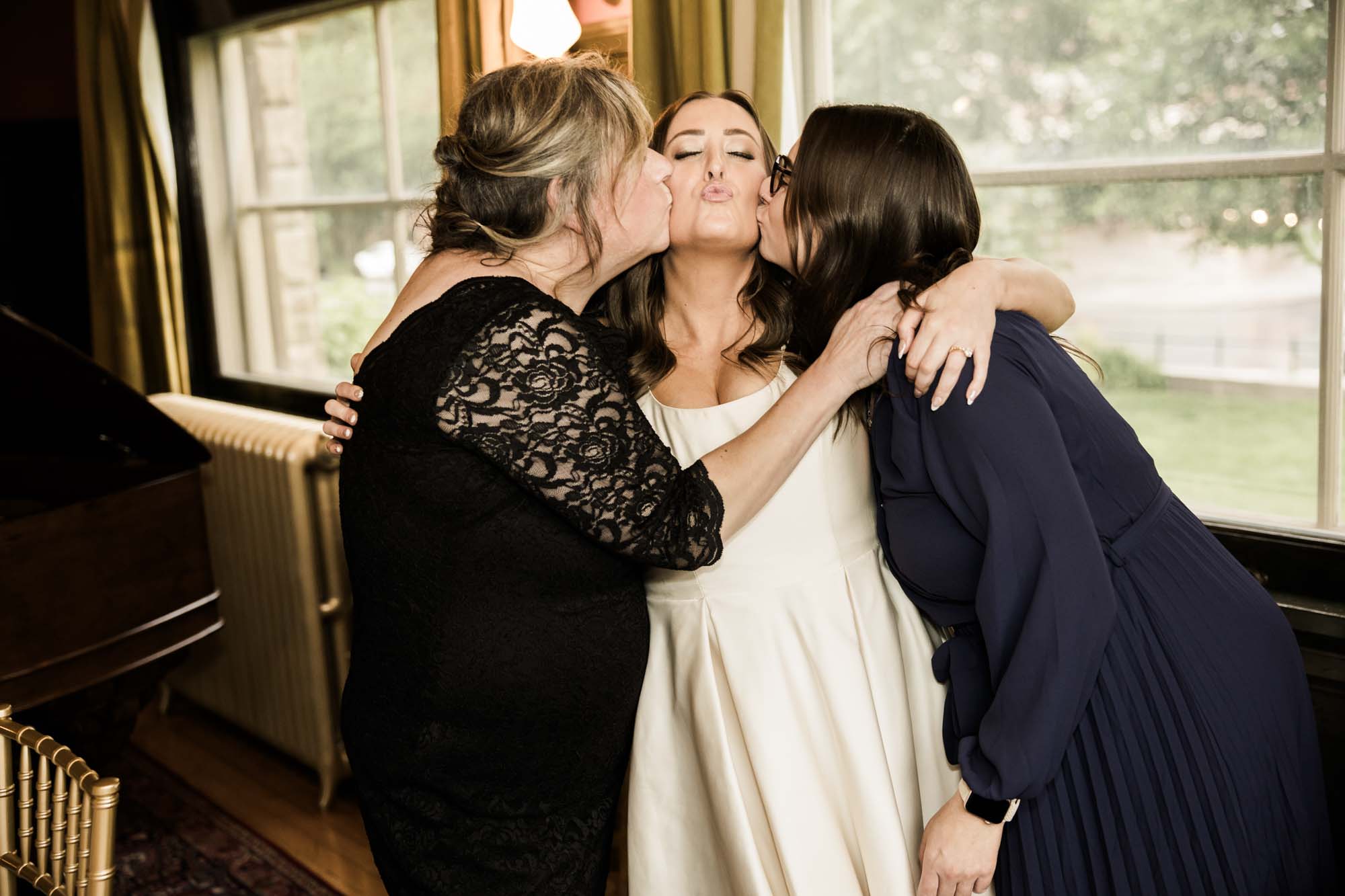 Calgary wedding photographer, couple on their wedding day at Lougheed House, photography in an editorial style with vintage bridal attire and venue