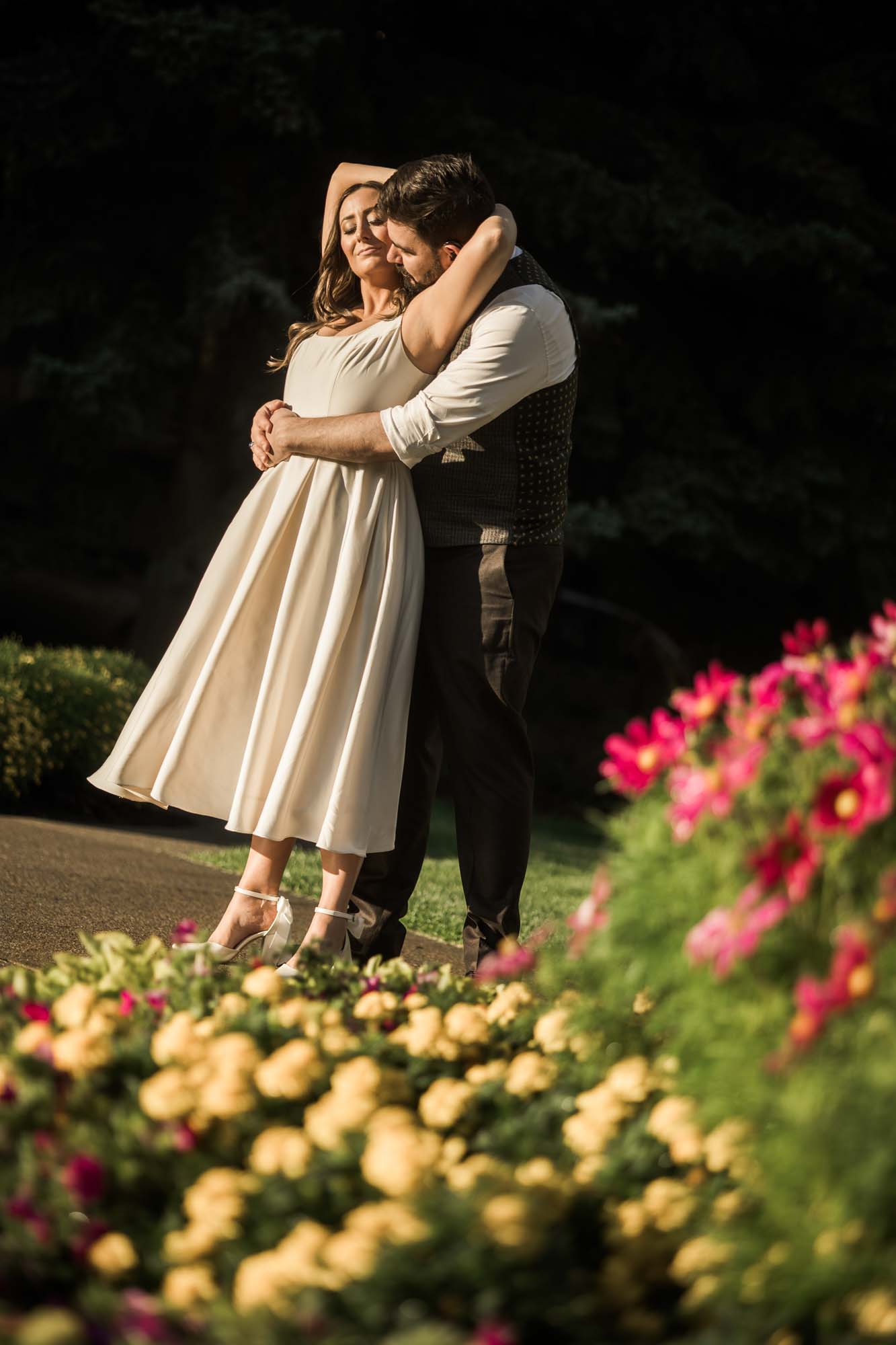 Calgary wedding photographer, couple on their wedding day at Lougheed House, photography in an editorial style with vintage bridal attire and venue