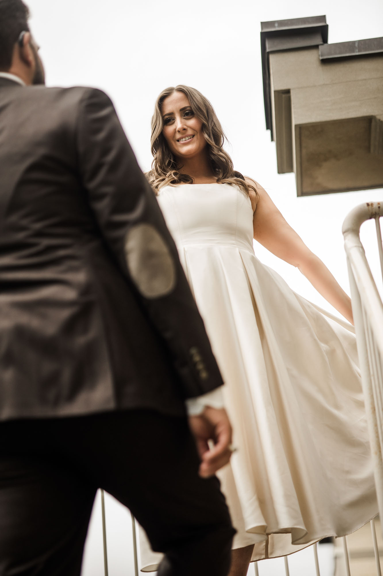 Calgary wedding photographer, couple on their wedding day at Lougheed House, photography in an editorial style with vintage bridal attire and venue