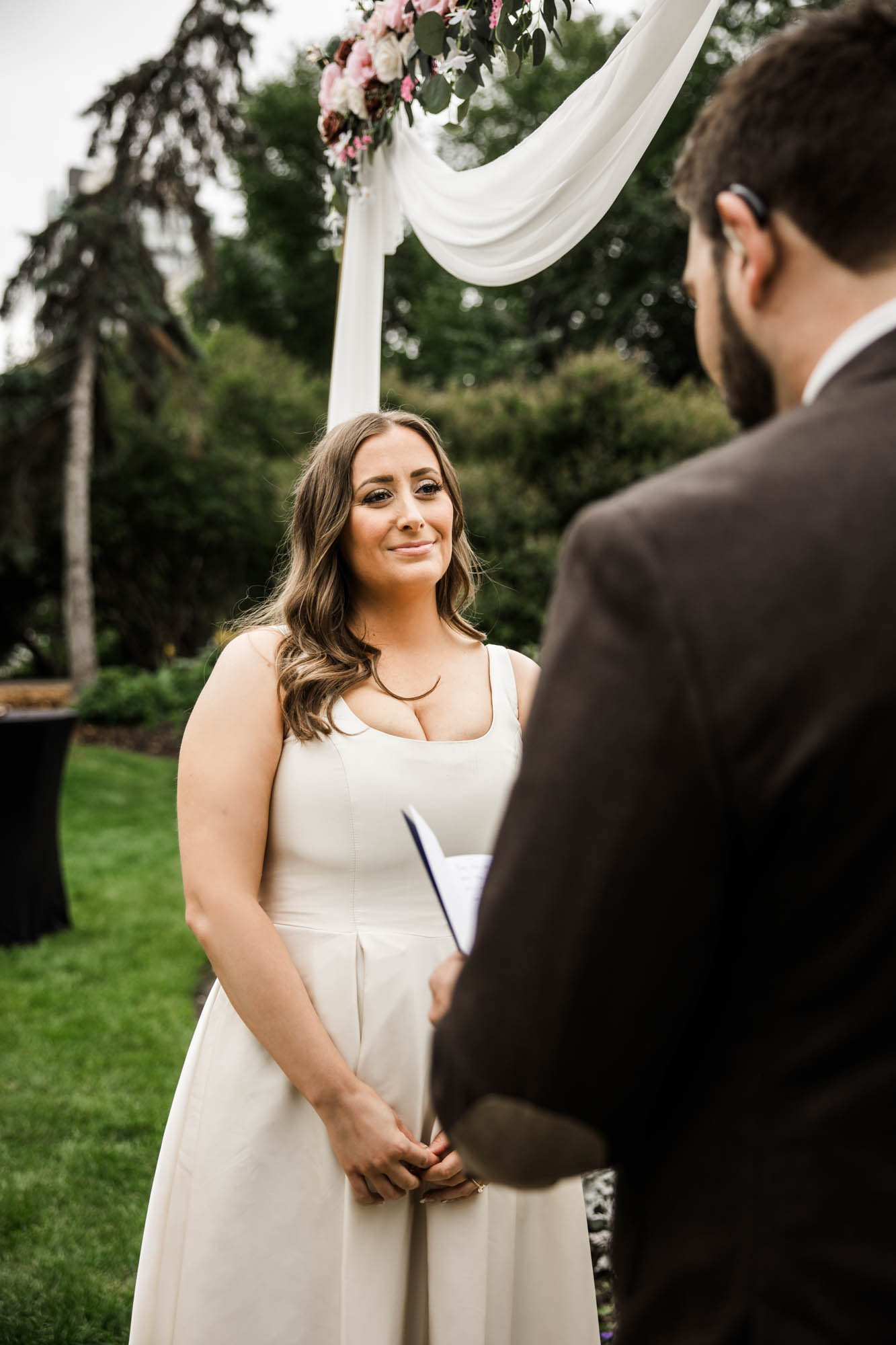 Calgary wedding photographer, couple on their wedding day at Lougheed House, photography in an editorial style with vintage bridal attire and venue
