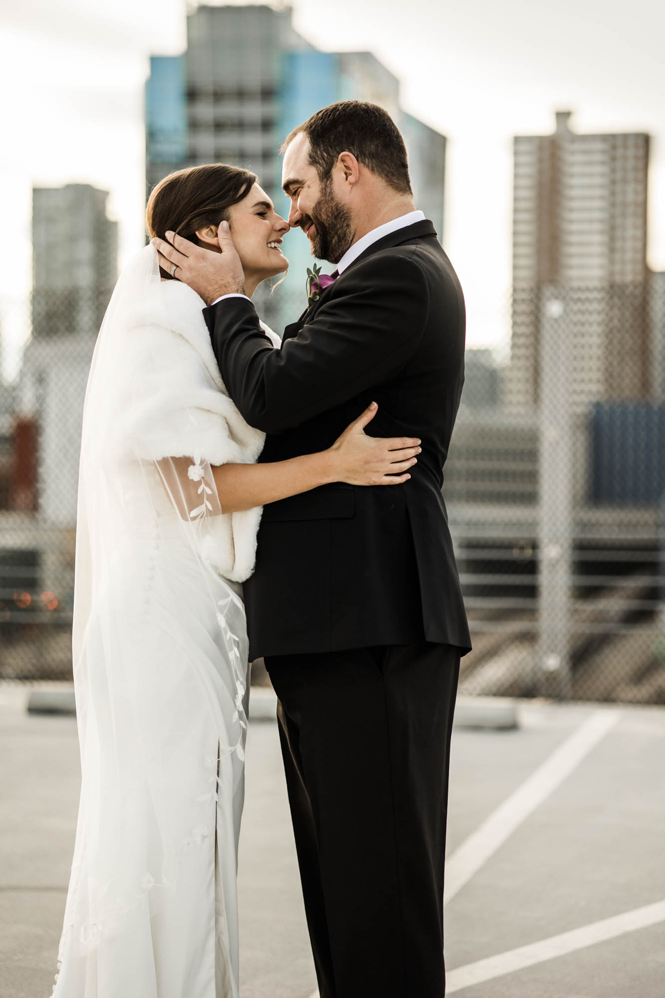 Calgary wedding photographer, bride and groom on their wedding day at the Platform Innovation Centre, candid, documentary, storytelling photography