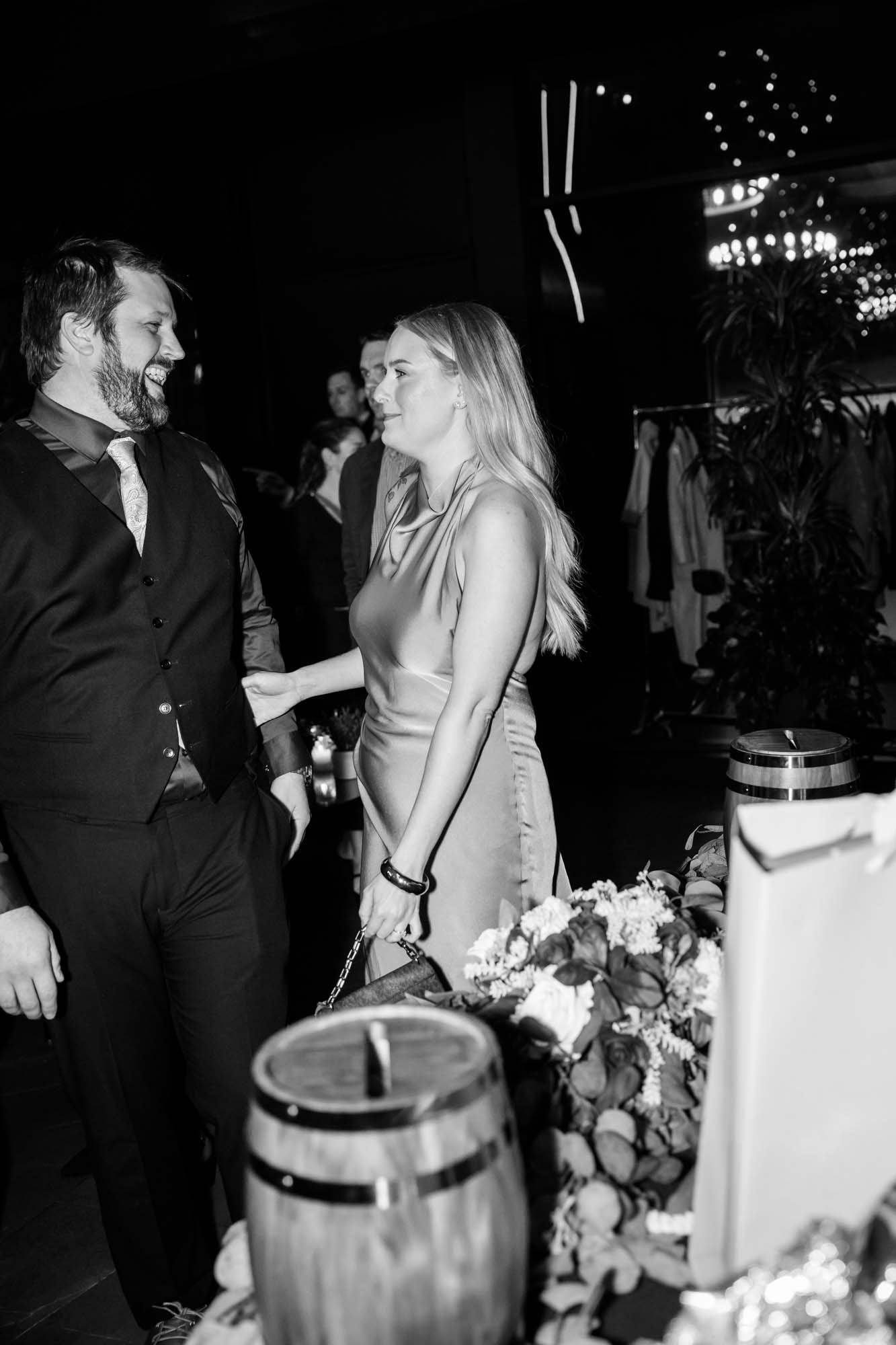 Calgary wedding photographer, bride and groom on their wedding day at the Mickelson National Golf Club reception, candid, documentary, storytelling photography