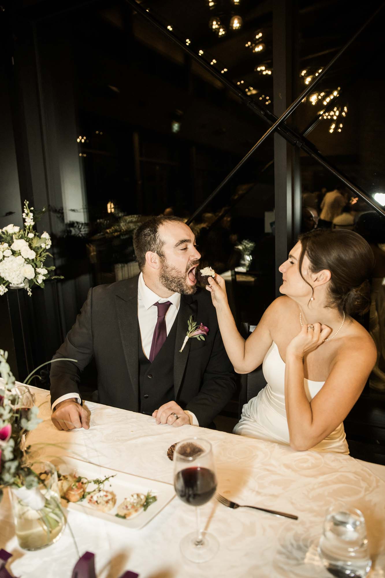 Calgary wedding photographer, bride and groom on their wedding day at the Mickelson National Golf Club reception, candid, documentary, storytelling photography