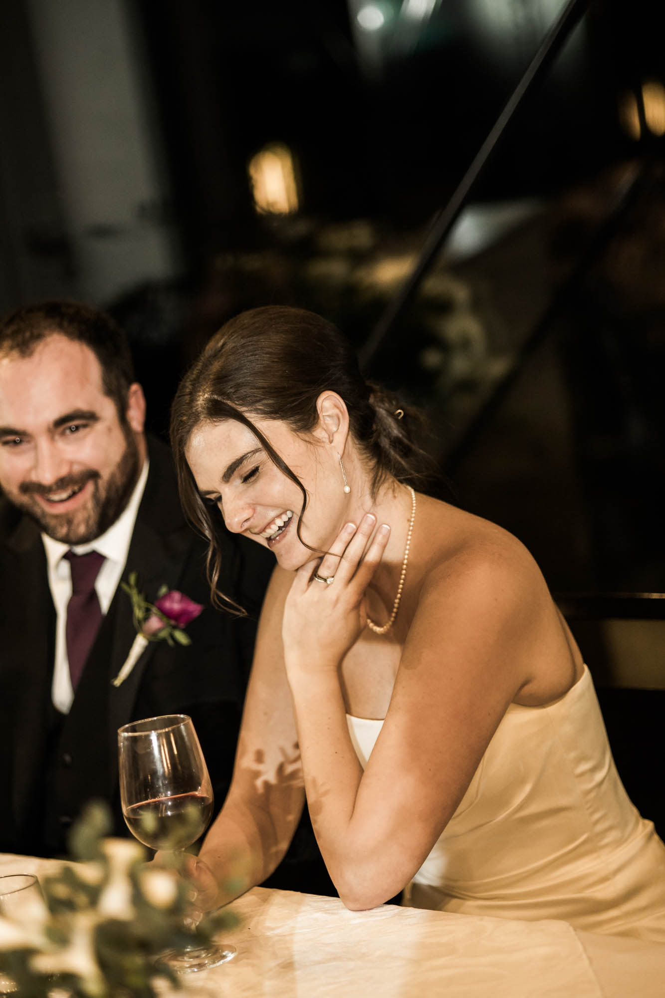 Calgary wedding photographer, bride and groom on their wedding day at the Mickelson National Golf Club reception, candid, documentary, storytelling photography