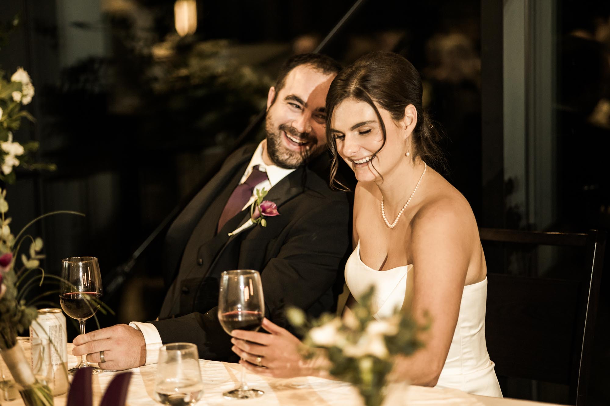 Calgary wedding photographer, bride and groom on their wedding day at the Mickelson National Golf Club reception, candid, documentary, storytelling photography